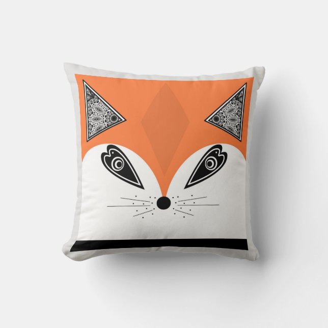 Coussin Patchwork Fox, applique Fox, Fox, enfants (Recto)