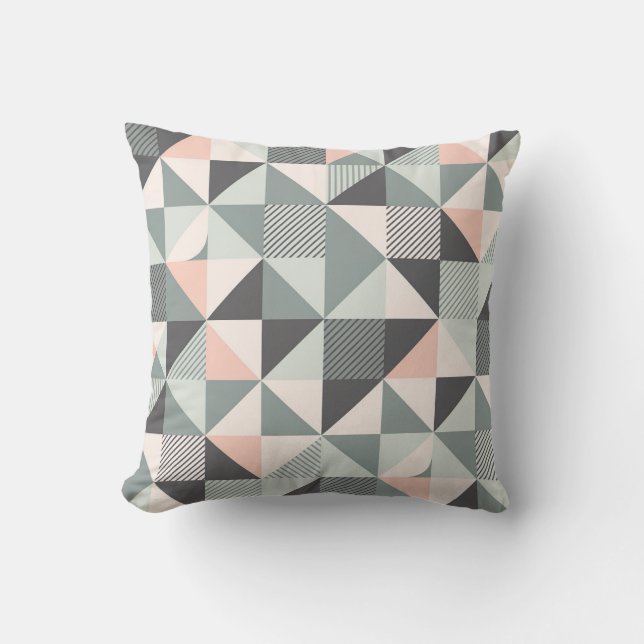 Coussin Patchwork géométrique moderne (Recto)