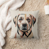 Coussin Patchwork Labrador Confortable Neutre Chaud (Couverture)