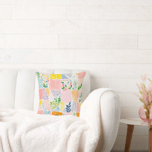 Coussin Patchwork Prépa Pastel
