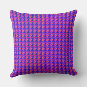 Coussin Patchwork psychédélique violet rose orange 3