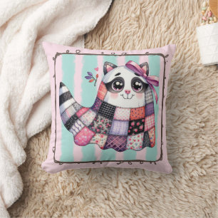 Coussin Patchwork Quilt Raccoon - Accent Automatique Rusti
