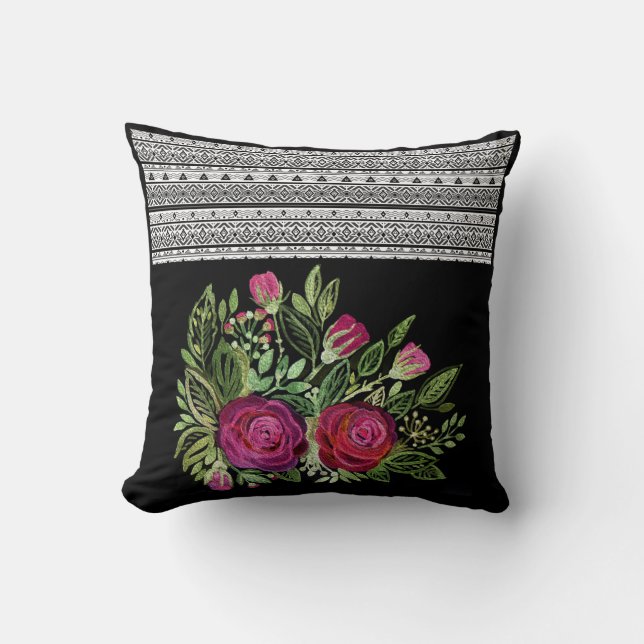 Coussin patchwork rustique, patchwork (Recto)