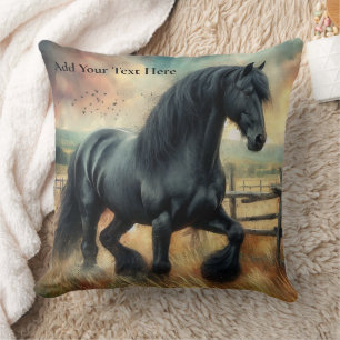 Coussin Pâte de Cheval Frésilien Noir clôtures rustiques