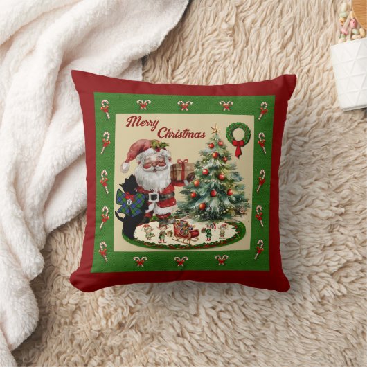 Coussin Paterson Scottie & Père Noël Christmas (Couverture)