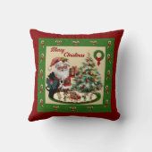Coussin Paterson Scottie & Père Noël Christmas (Verso)
