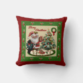Coussin Paterson Scottie & Père Noël Christmas (Recto)