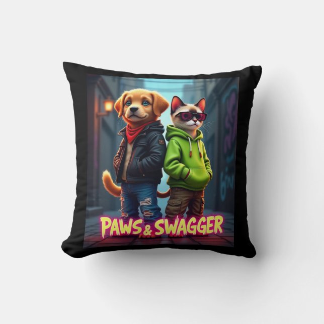 Coussin Pâtes & Swagger™ Élégante Vêtements pour animaux d (Recto)