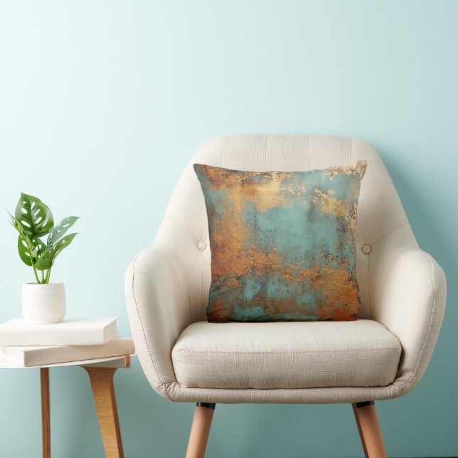 Coussin Patina de cuivre rustique (Chaise)