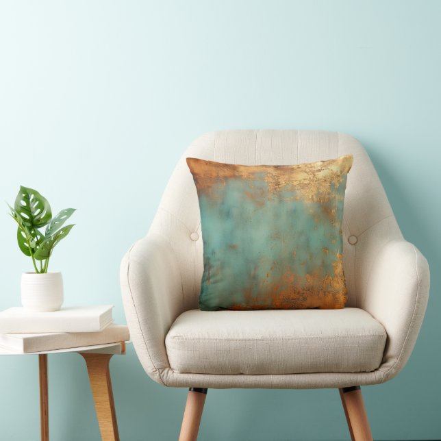 Coussin Patina de cuivre rustique (Chaise)