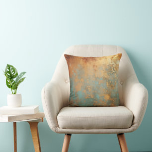 Coussin Patina de cuivre rustique