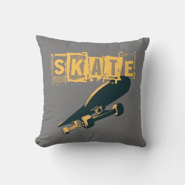 Coussin Patinage avec texte de patinage     (Recto)