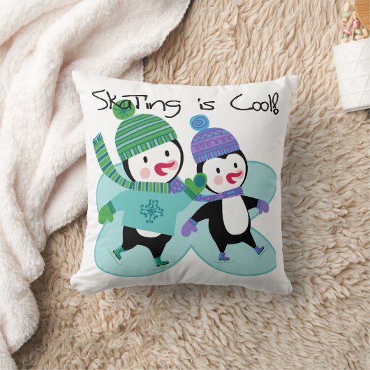 Coussin Patinage de pingouins est Cool (Couverture)