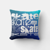 Coussin Patinage ; dégradé bleu (Recto)