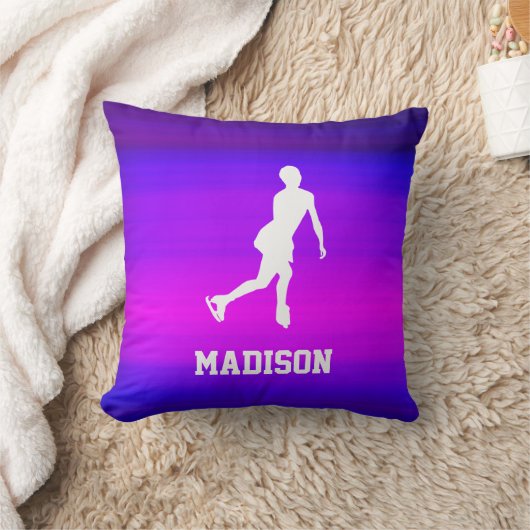 Coussin Patinage sur glace ; Violet bleu vif et Magenta (Couverture)