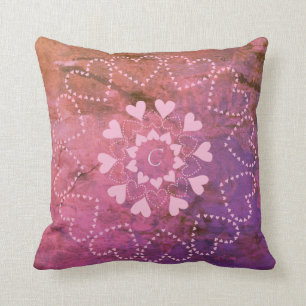 Coussin Patiné Valentin Mandala sur la rosée de granit