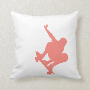 Coussin Patineur rose corail