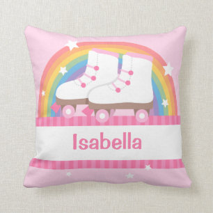 Coussin Patins à roulettes arc-en-ciel Décoration de chamb