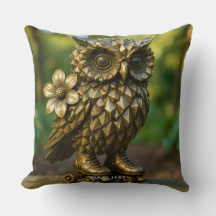 Coussin Patins de chouette en laiton Fantasy Cute