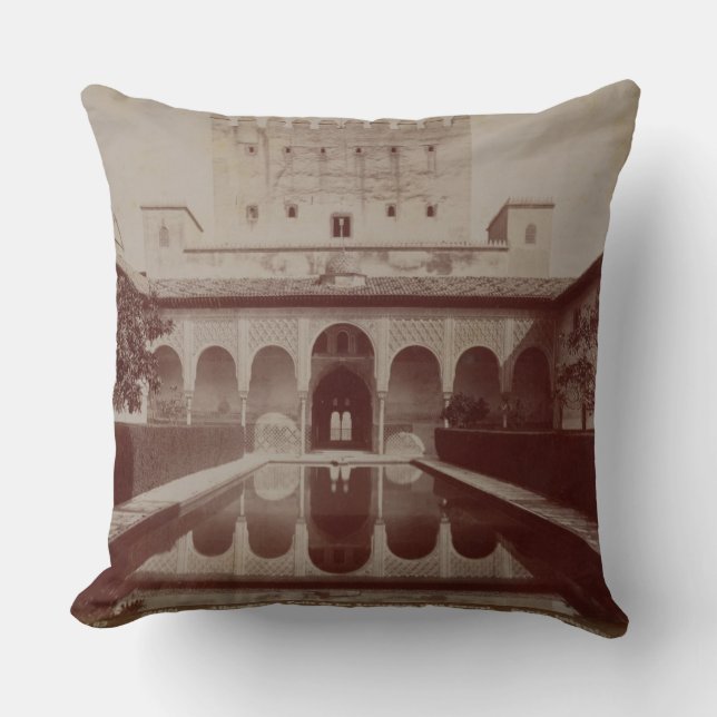 Coussin Patio de los Arrayanes, Alhambra, c.1875-80 (sépia (Recto)