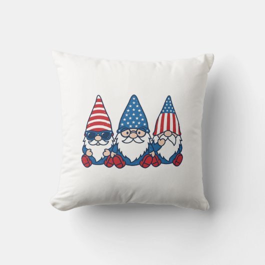 Coussin Patriotic Gnome Trio Vintage Vector Shirt Design_1 (Recto)