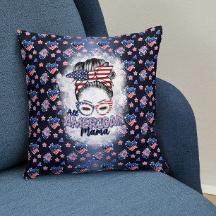Coussin Patriotique All American Mama Messy Bun