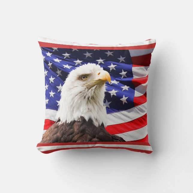 COUSSIN PATRIOTIQUE AMÉRICAIN DU DRAPEAU (Recto)