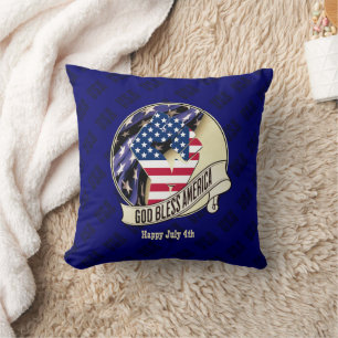 Coussin Patriotique DIEU BÉNISSE L'AMÉRIQUE