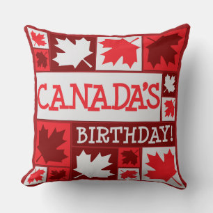 Coussin Patriotique Fun Canada Maple Leaf