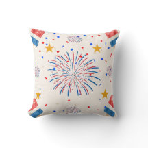 Patriotique Ice Pops & Fireworks Motif | Rouge bla