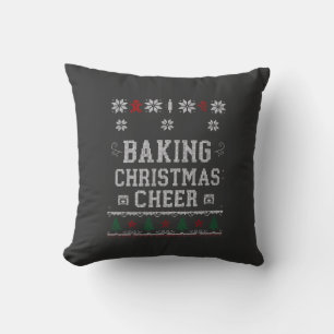 Coussin Patte de tricot de four à biscuits de Noël au ging