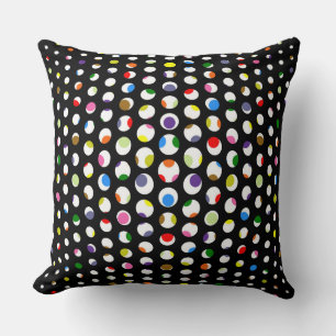 Coussin Pattern de Colorful Polka