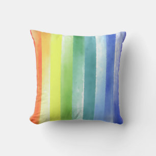 Coussin Pattern de Vertical Rainbow  