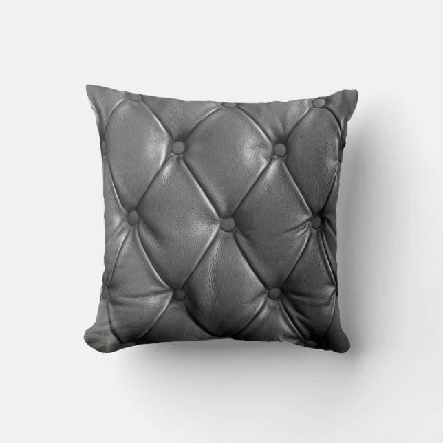Coussin pattern of black genuine leather texture using as  (Recto)