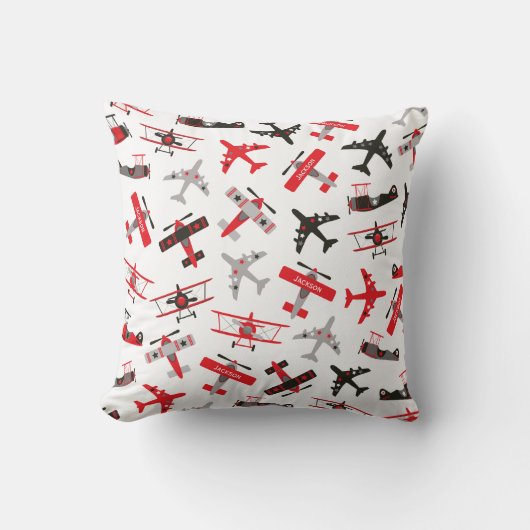 Coussin Pattern Red and Black WWII (Recto)