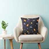 Coussin Pattern space lavender orange black (Chaise)