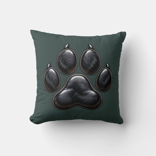 Coussin Pattes avant les bottes au coucher du soleil (Recto)