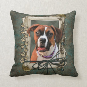 Coussin Pattes en pierre - boxeur - Lucy