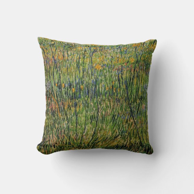 Coussin Pâturage en fleurs par Vincent van Gogh (Recto)