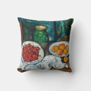 Coussin Paul Cezanne - Nature morte aux cerises et aux pêc