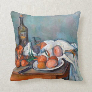 Coussin Paul Cézanne, toujours la vie aux oignons et à une