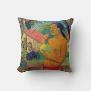 Coussin Paul Gauguin - Femme tenant un fruit