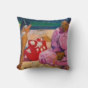 Coussin Paul Gauguin - Femmes tahitiennes sur la plage