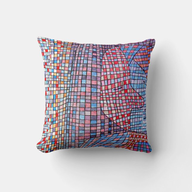 Coussin Paul Klee art : Tableau abstrait (Recto)