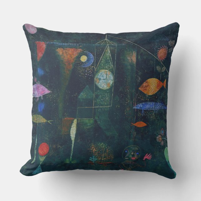 Coussin Paul Klee Fish Magic Peinture Abstraite Art graphi (Recto)
