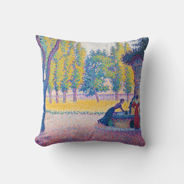 Coussin Paul Signac - Fontaine des Lices, Saint-Tropez (Recto)