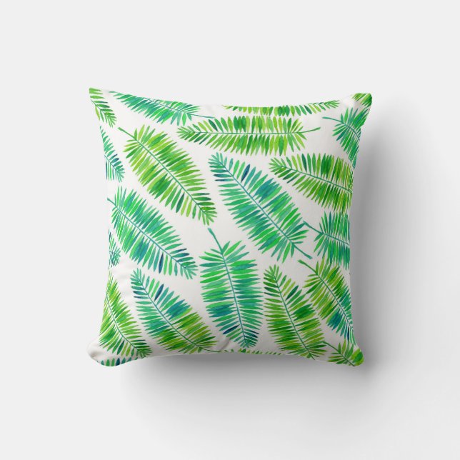 Coussin Paume d'eau feuille motif (Recto)