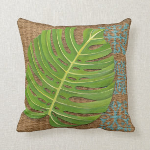 Coussin Paume d'impression de bloc sur l'arrière - plan e