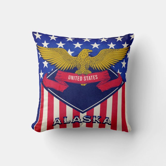 Coussin Pavillon Alaska USA (Recto)