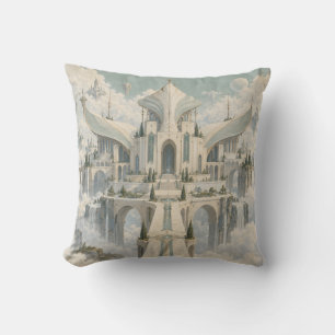 Coussin Pavillon aux ailes d'ivoire au-dessus des nuages